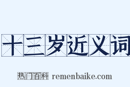 十三岁近义词是什么意思的图片